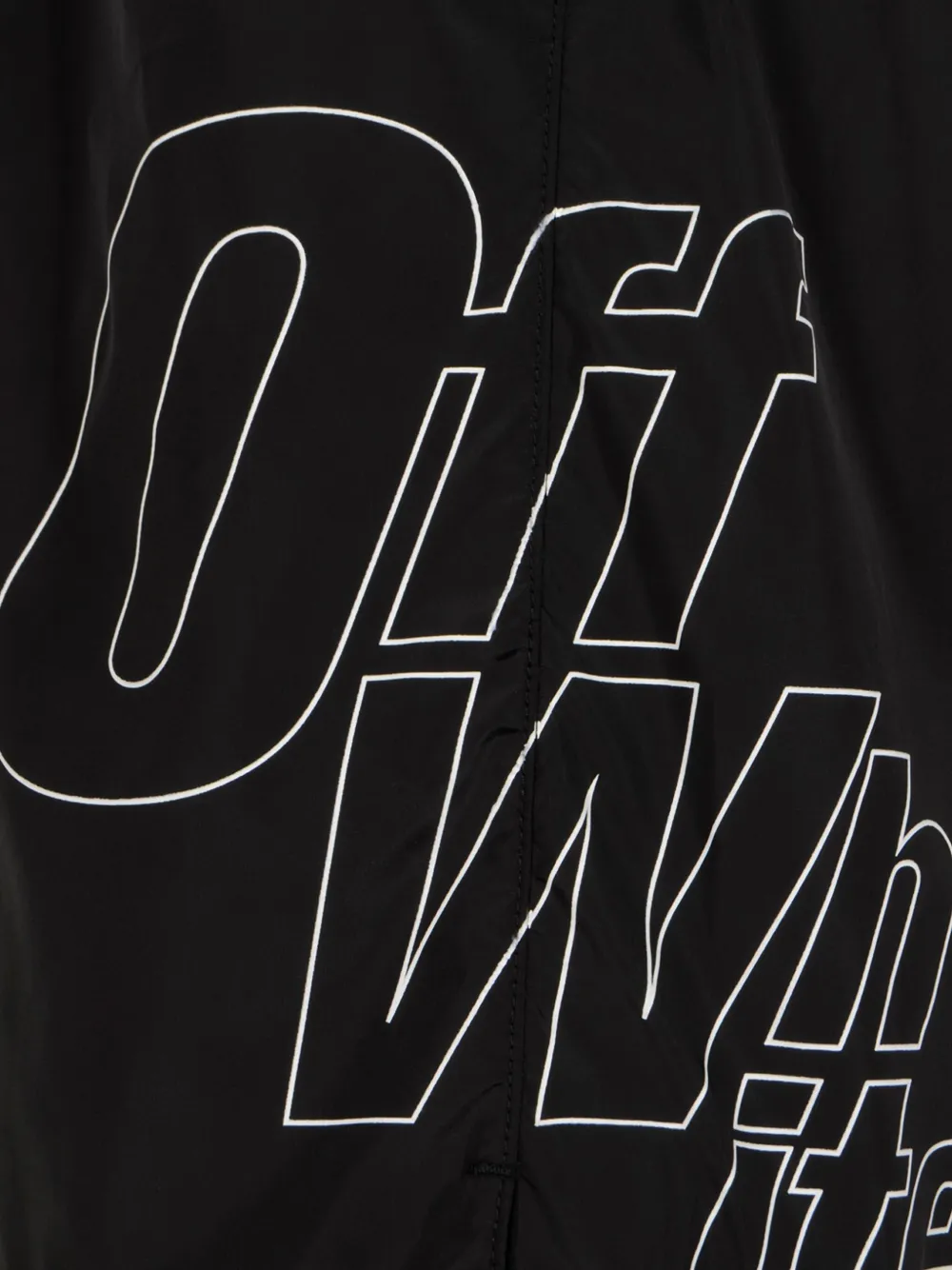 Off-White Zwembroek met trekkoord Zwart