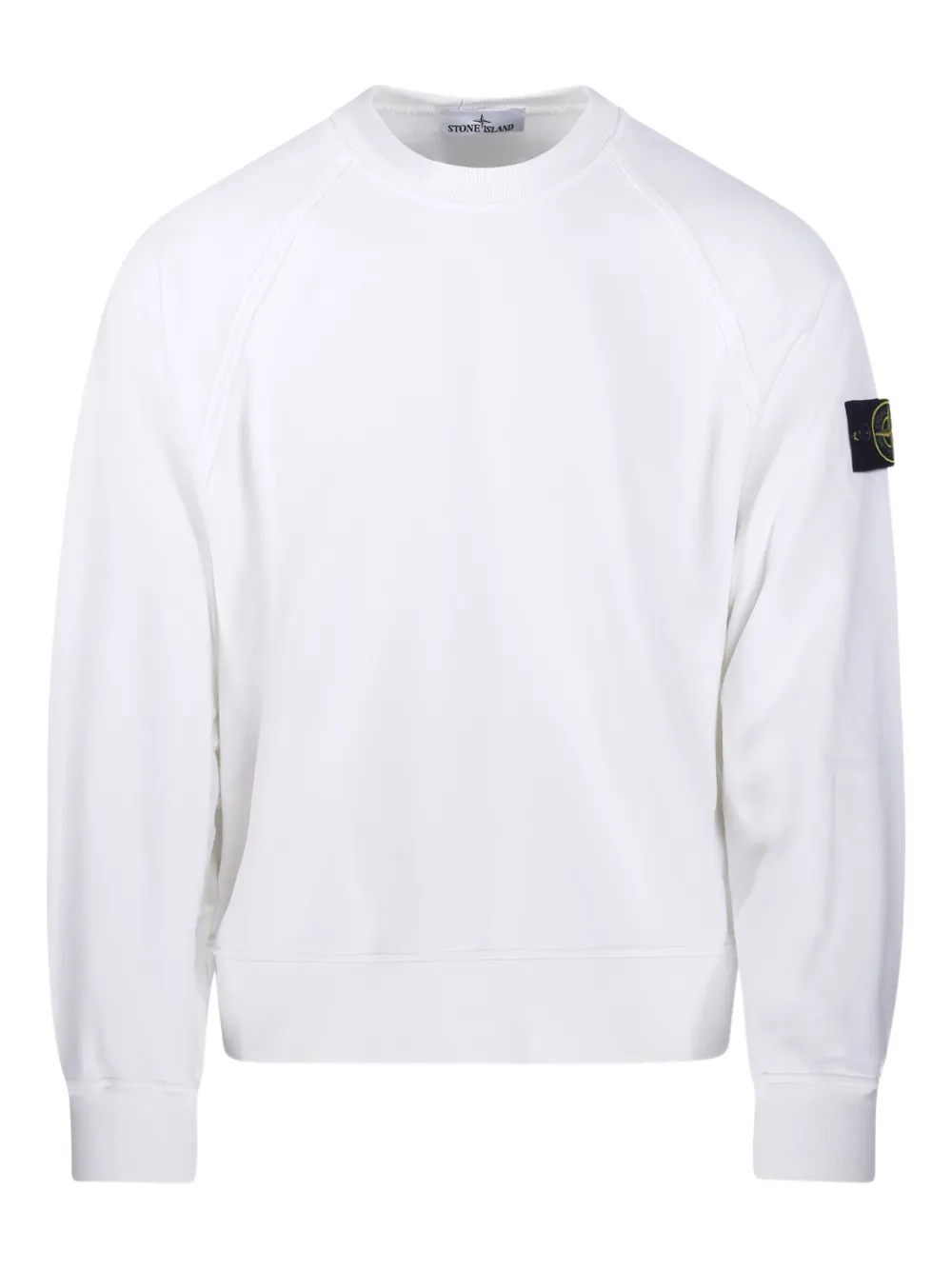 Stone Island sudadera con mangas raglán y parche | blanco | Image 1