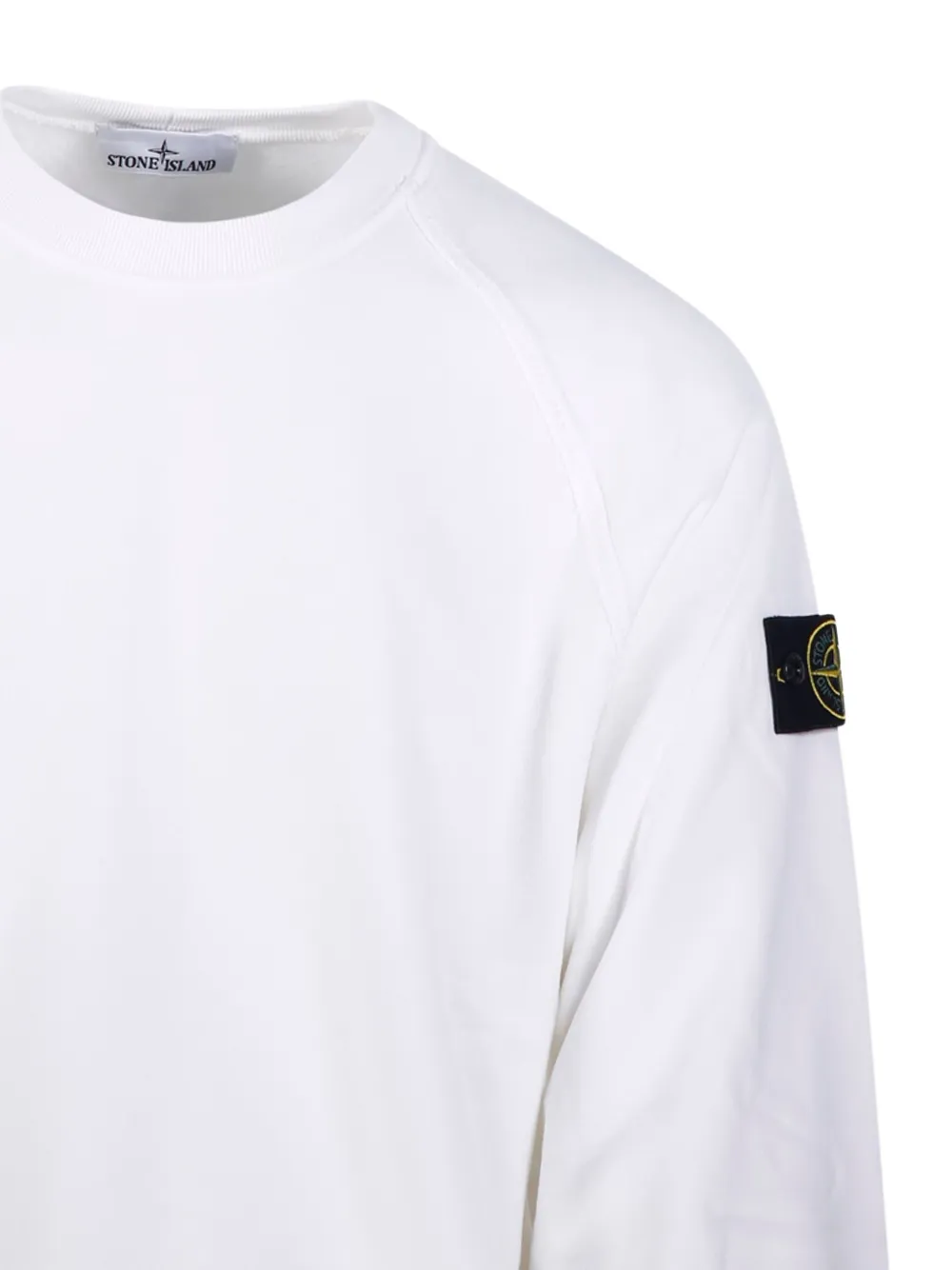 Stone Island Sweater met raglan mouwen en patch Wit