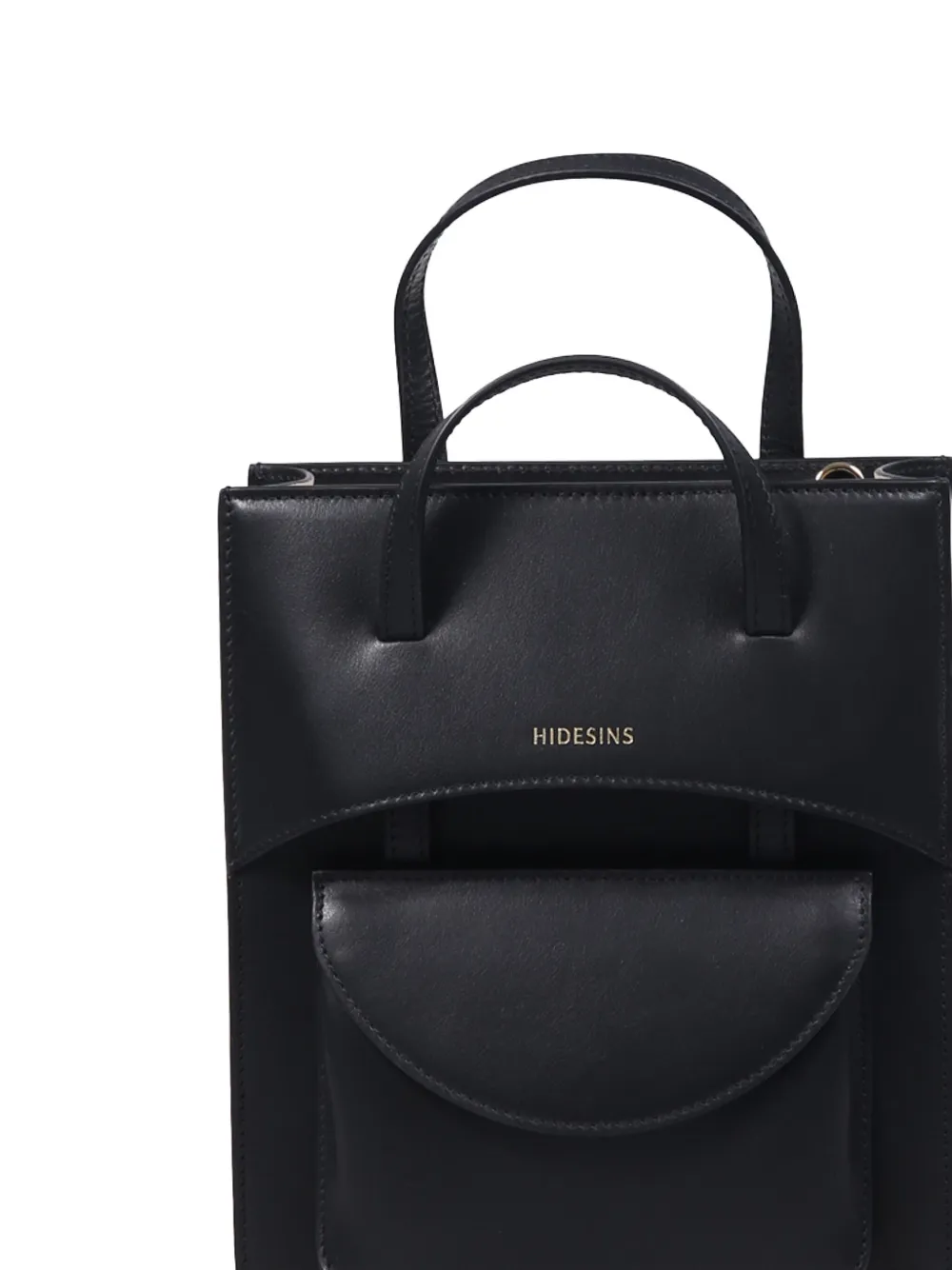 Hidesins Flap Leather Mini Bag In Black
