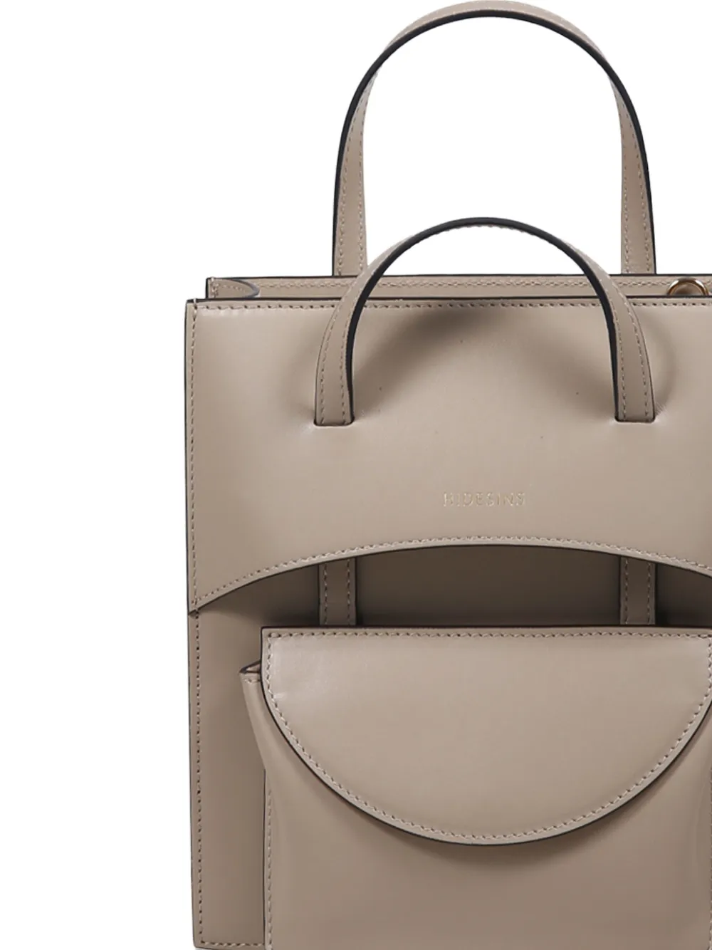 Hidesins Soft Calfskin Tote Bag With Flat Bottom In Brown