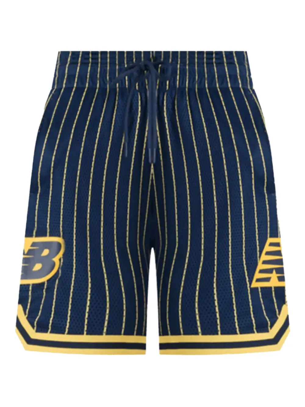 New Balance  In Game pinstripe mesh track shorts | Blue | Image 1