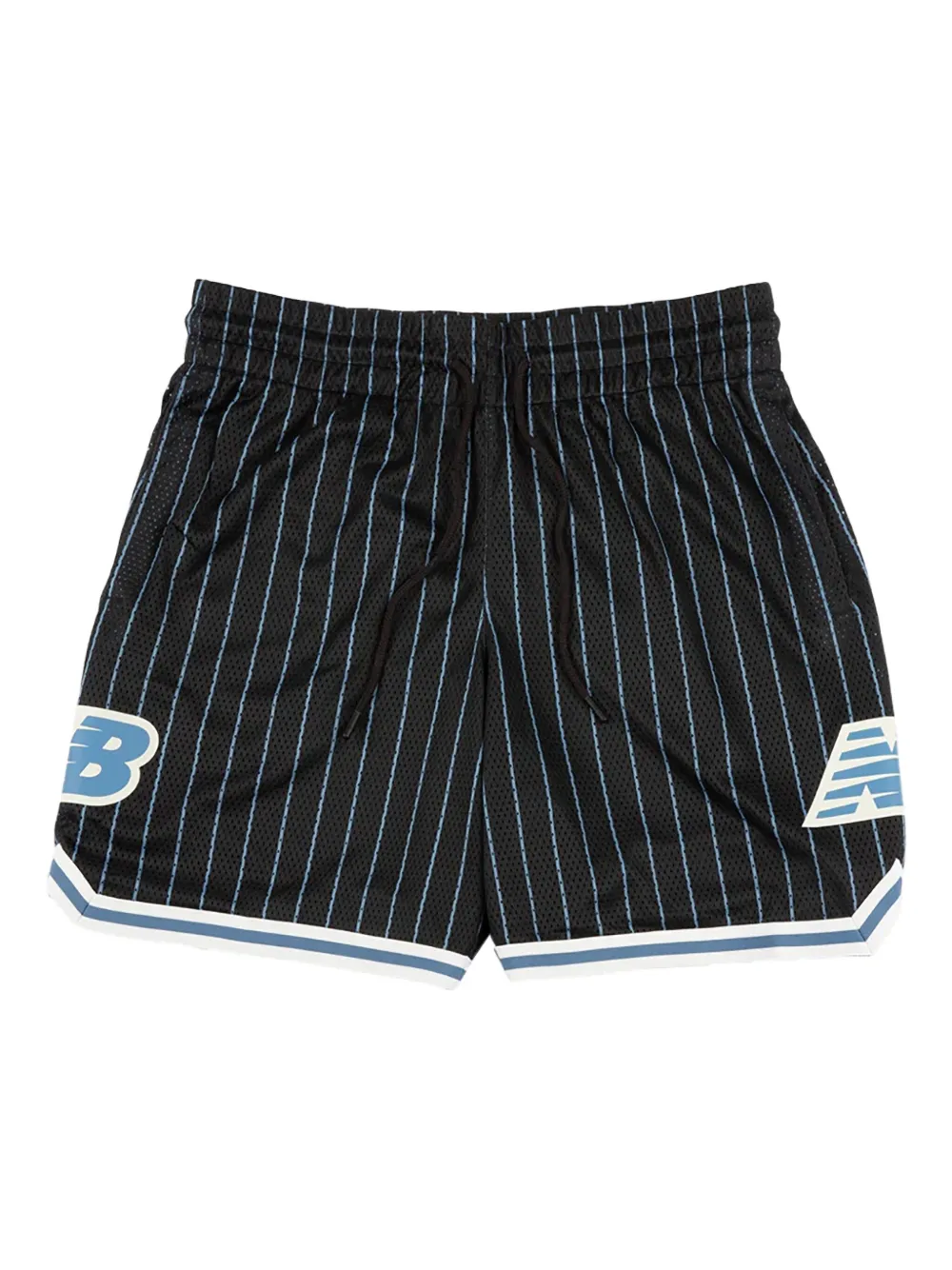 New Balance  In Game pinstripe mesh track shorts | Black | Image 1