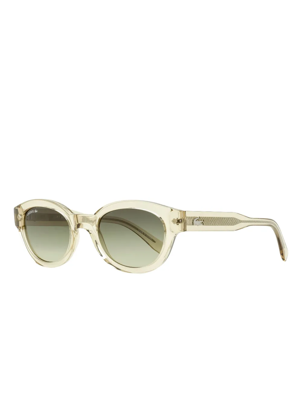 Lacoste Zonnebril met ovalen montuur - Beige