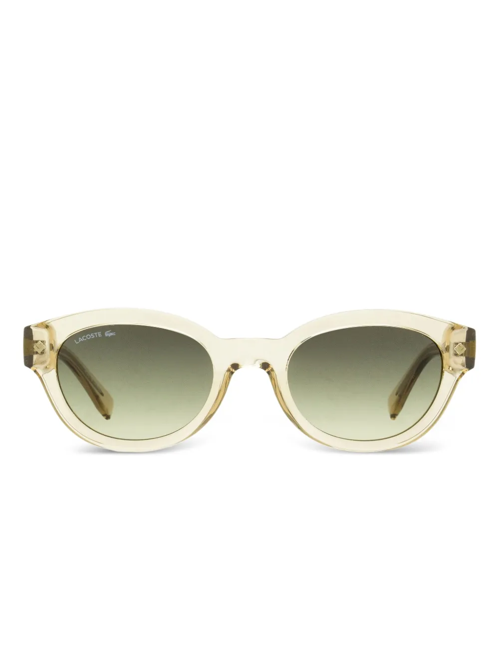 Lacoste Sonnenbrille mit ovalem Gestell - Nude