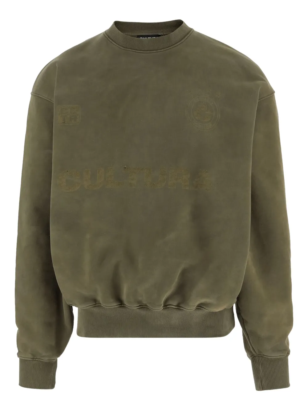 CULTURA logo print sweatshirt | Green | Image 1