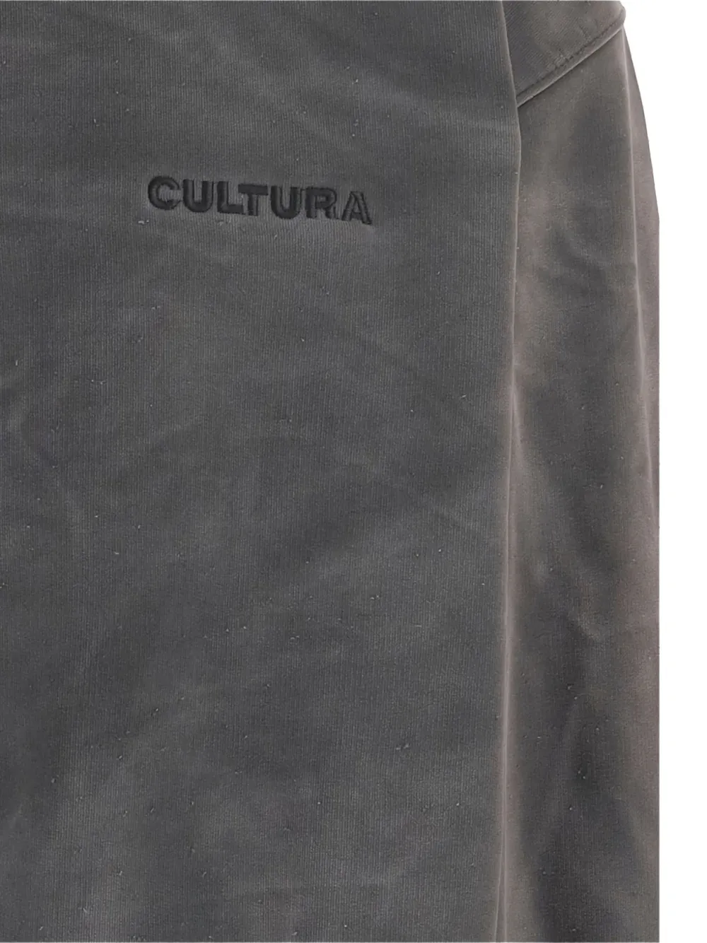  Cultura Embroidered Logo Washed Sweatshirt - Grey 