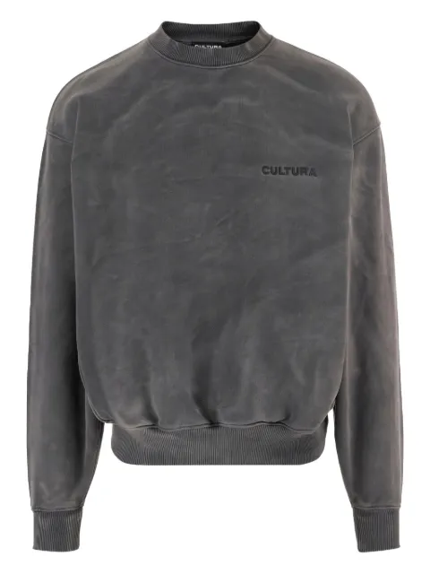 CULTURA embroidered logo washed sweatshirt