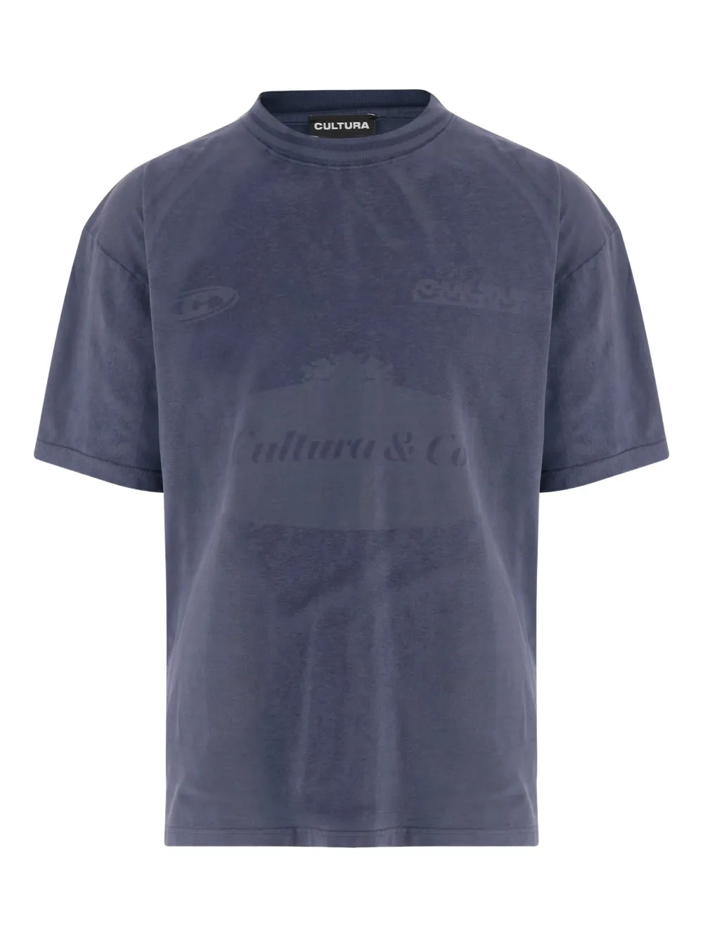 CULTURA logo print T-shirt | Blue | Image 1