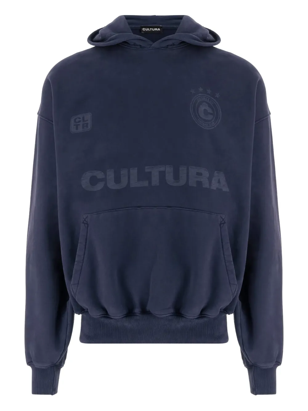 CULTURA logo hooded sweatshirt | Blue | Image 1