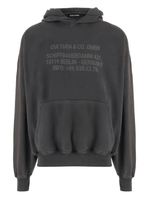 CULTURA logo-print hooded sweatshirt