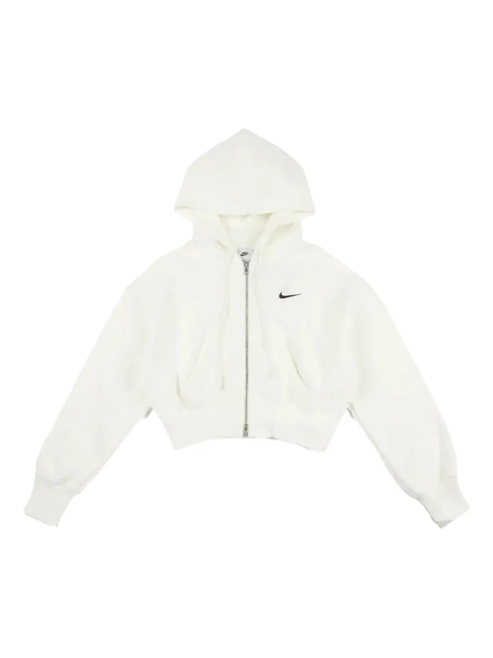 Nike Nsw Phoenix Full-zip Fleece Hoodie In White