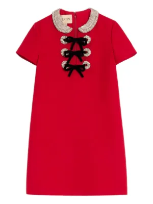 Valentino Garavani リボンディテール ミニドレス | レッド | FARFETCH JP