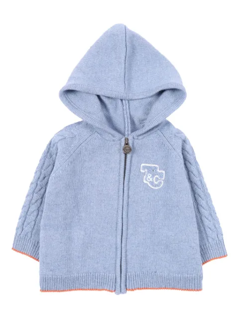 Tartine Et Chocolat hooded cable-knit cardigan 