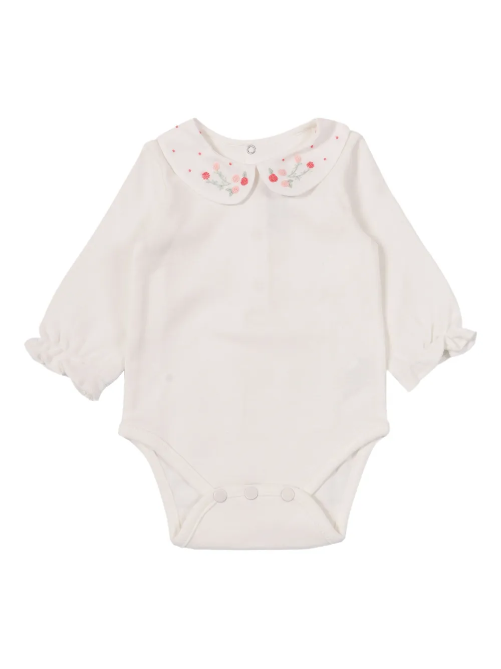 Tartine Et Chocolat embroidered ruffled bodie | White | Image 1