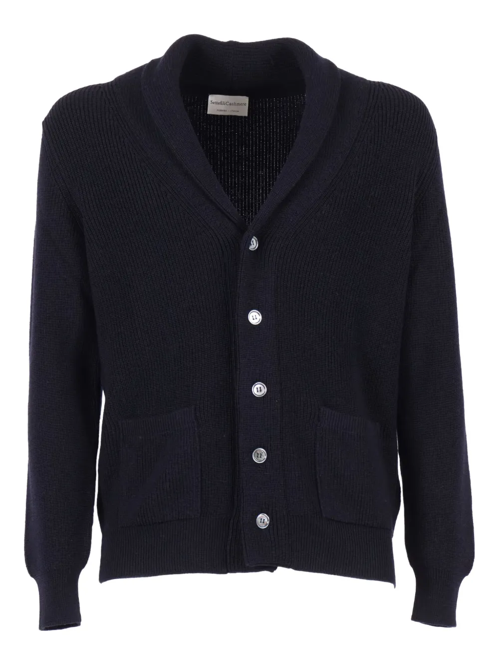Settefili Cashmere cardigan à col châle | bleu | Image 1