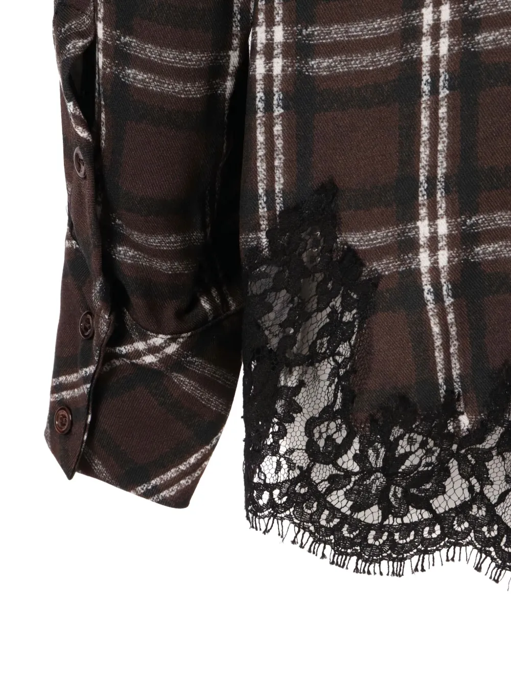Ermanno Scervino Plaid-pattern Shirt In Brown
