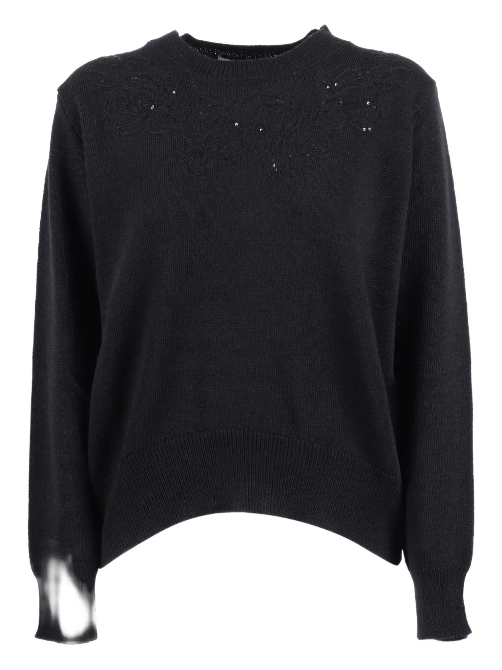 Ermanno Scervino Embroidery-appliqué Top In Black