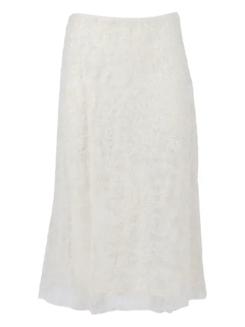 Ermanno Scervino lace sequinned midi skirt