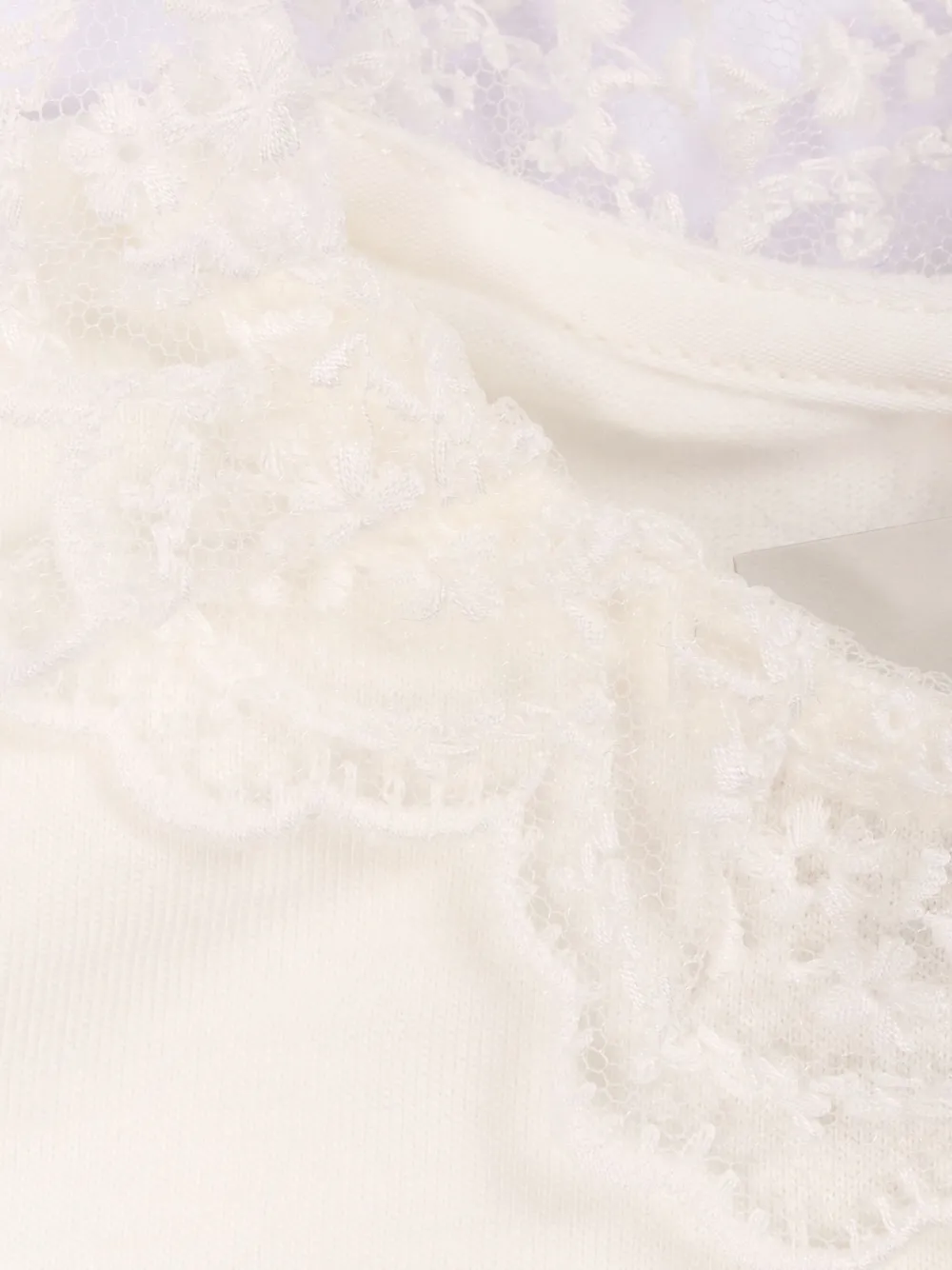 Tartine Et Chocolat Kanten romper met ruches Wit