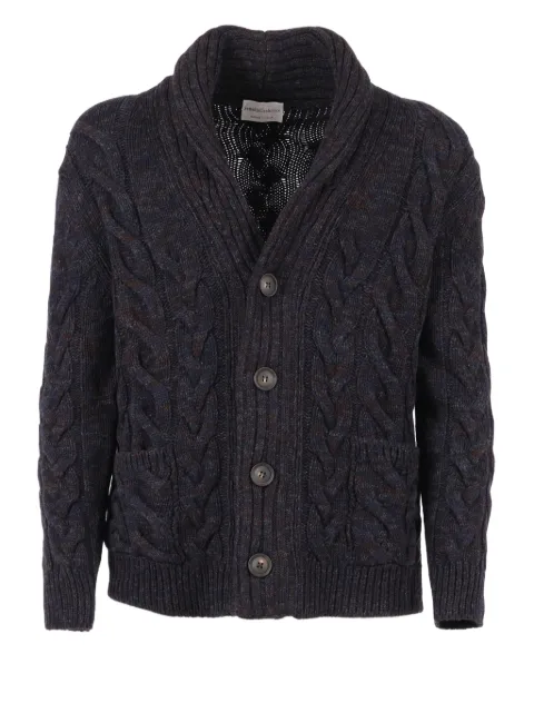 Settefili Cashmere cardigan en maille torsadée à col châle