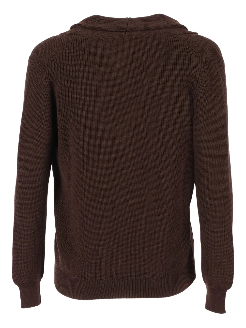 Settefili Cashmere Shawl-collar Cardigan In Brown