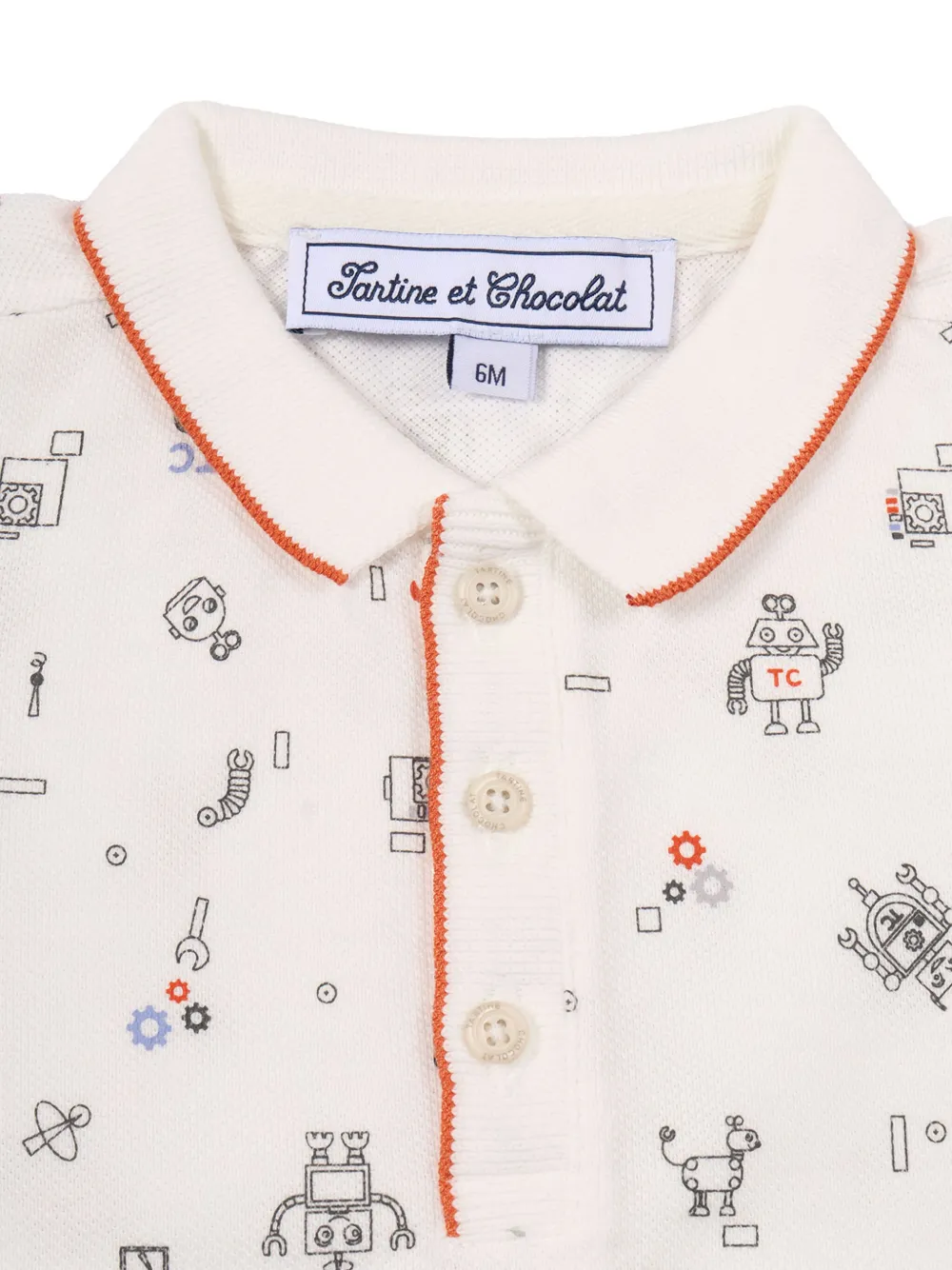 Tartine Et Chocolat Poloshirt met print Beige
