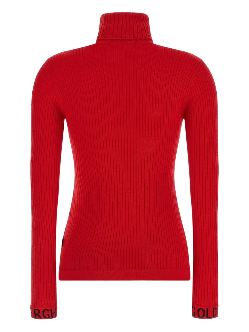 Goldbergh Mira geribbelde trui met hoge hals Rood
