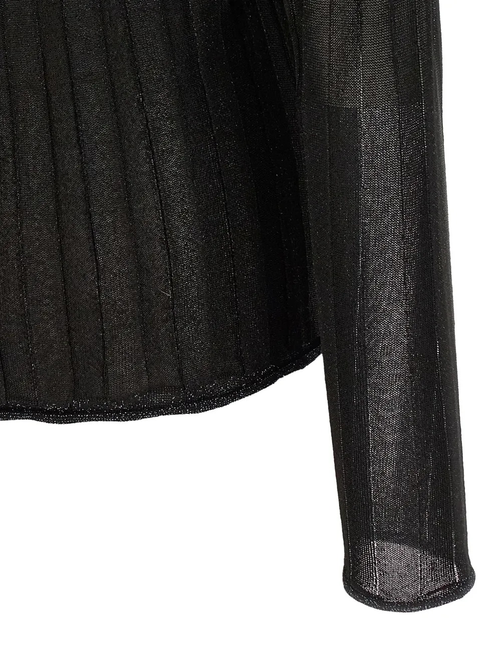 Fabiana Filippi Geribbelde lurex trui Zwart