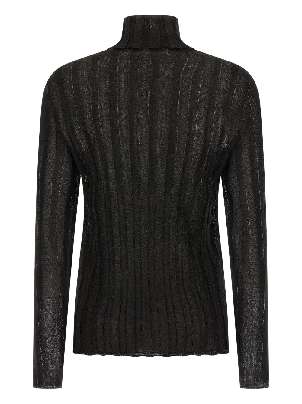 Fabiana Filippi Geribbelde lurex trui Zwart