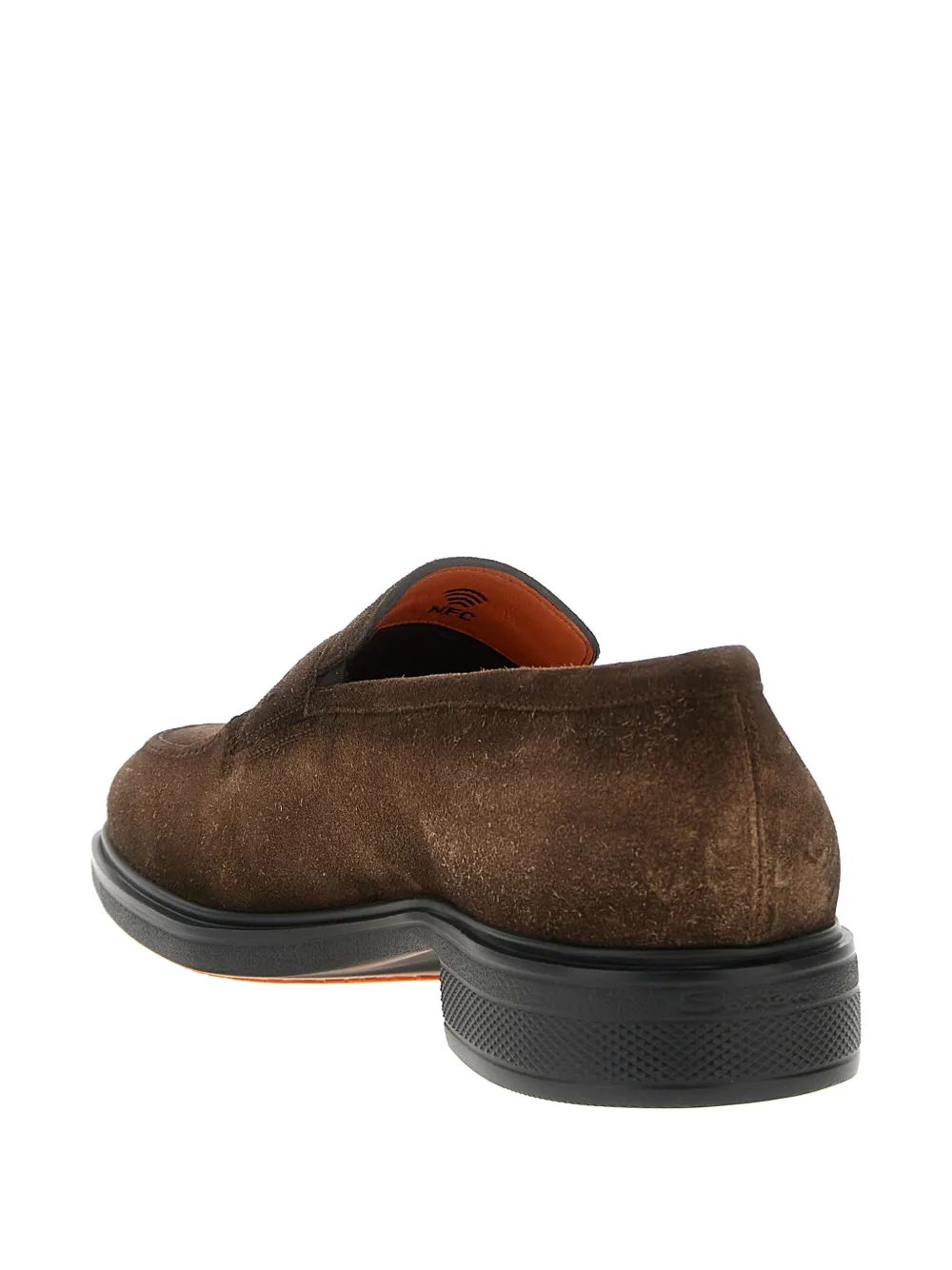 Santoni Shaded Suede Loafers In Brown