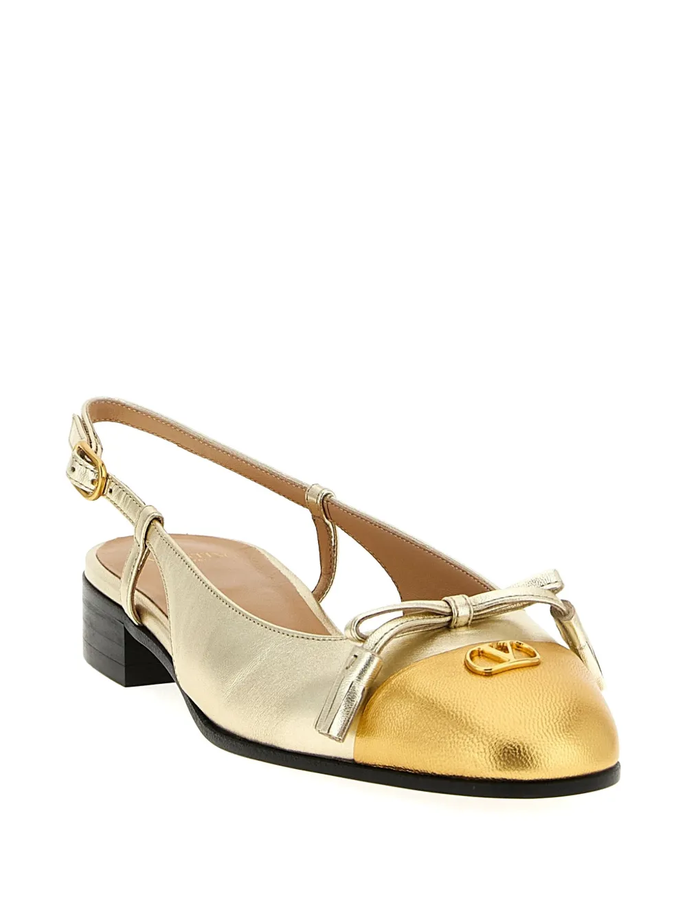 Valentino Garavani Valet Du Ro slingback schoenen met strik Goud