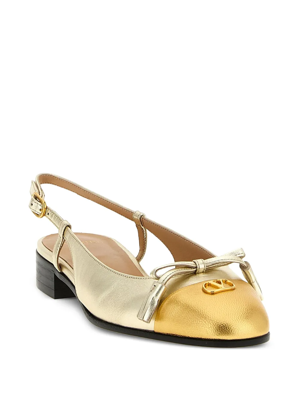 Valentino Garavani Valet Du Ro slingback schoenen met strik Goud