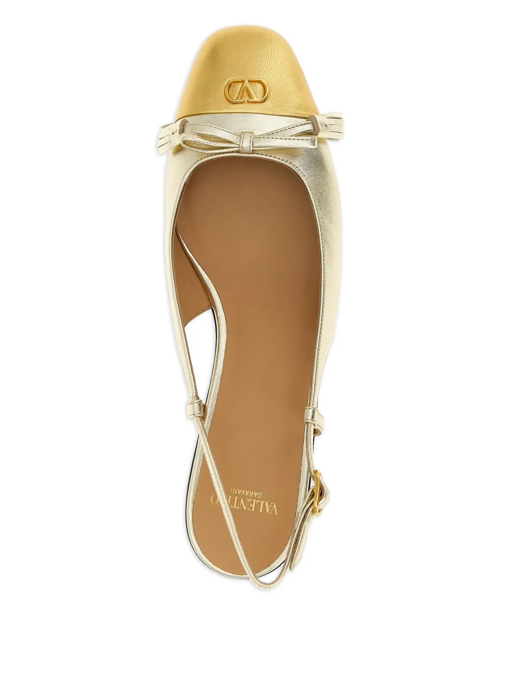 Valentino Garavani Valet Du Ro slingback schoenen met strik Goud