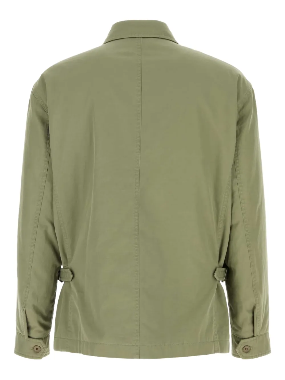 The Row Cotton Blend Justo Jacket Featuring Collar In Green