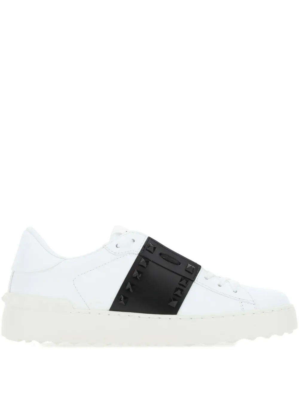 Valentino Garavani Rockstud leather sneakers Wit