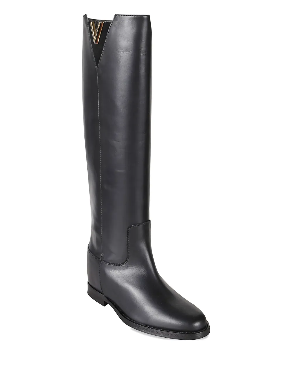 Via Roma 15 Laarzen met logoplakkaat Zwart