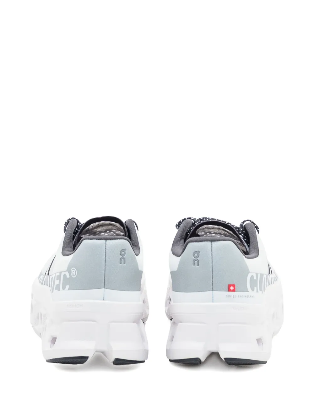 On Running Cloudmonster Lace-up Sneakers In White