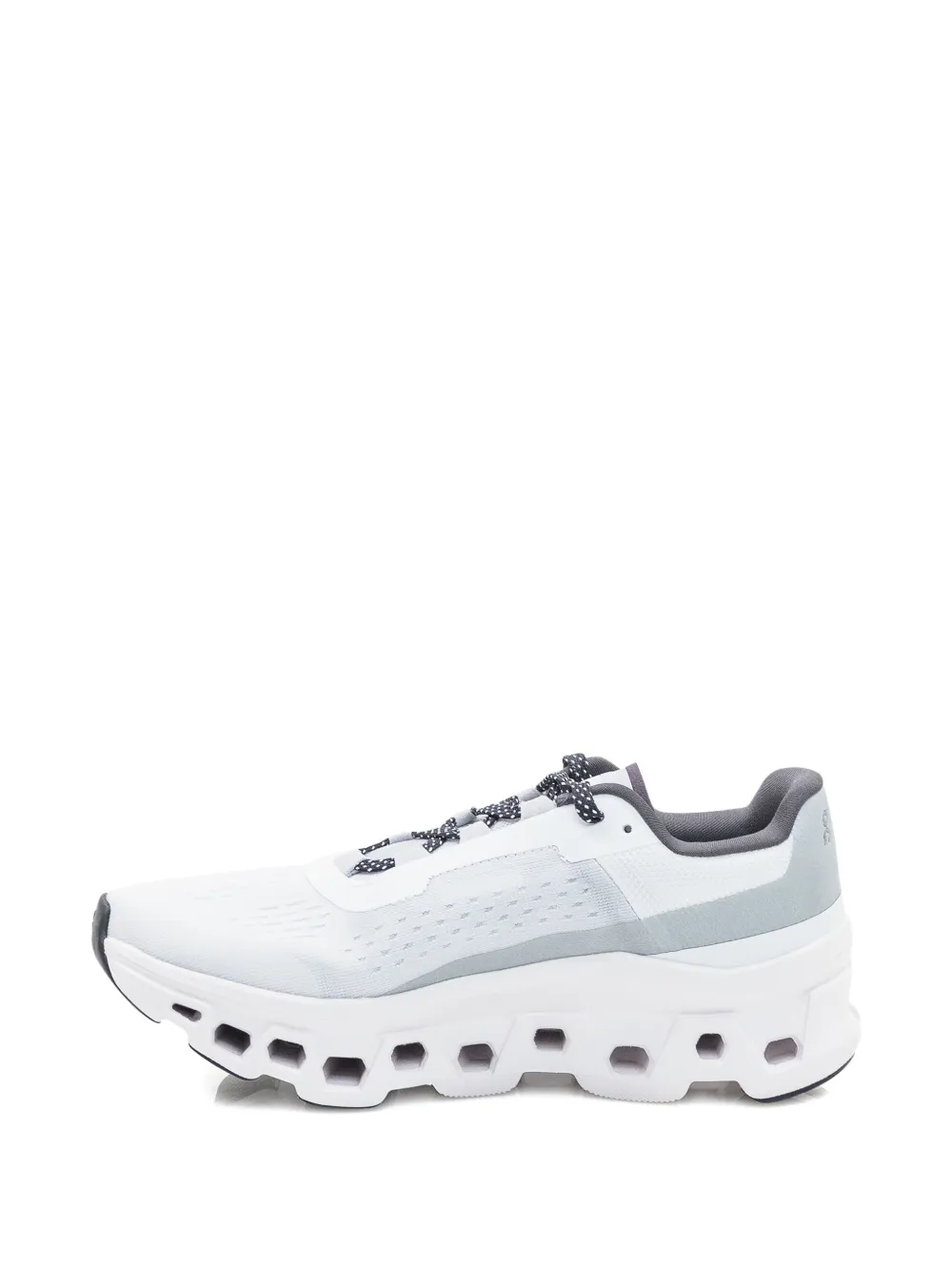 On Running Cloudmonster Lace-up Sneakers In White