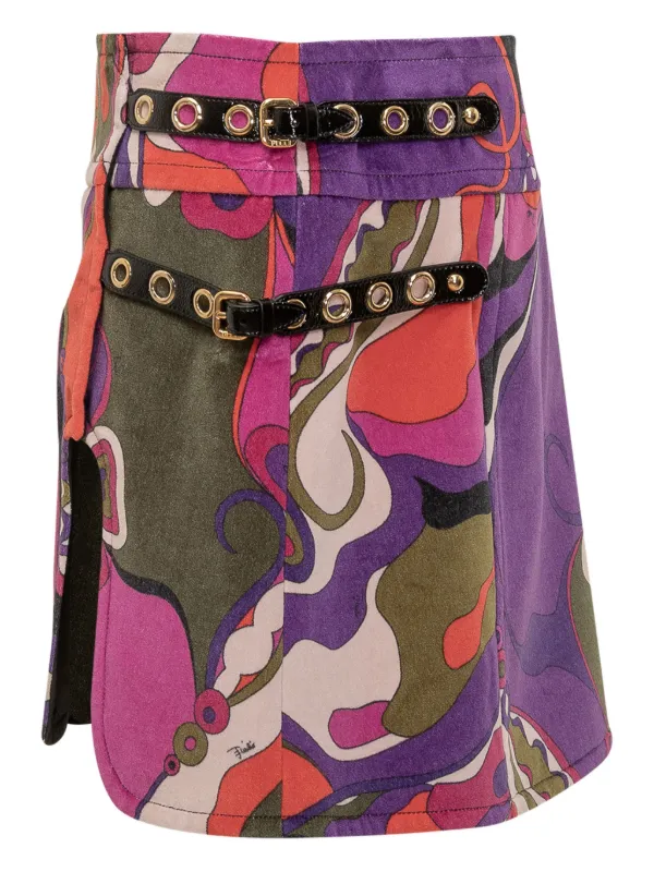 Pucci Buckle Mini Skirt in Purple
