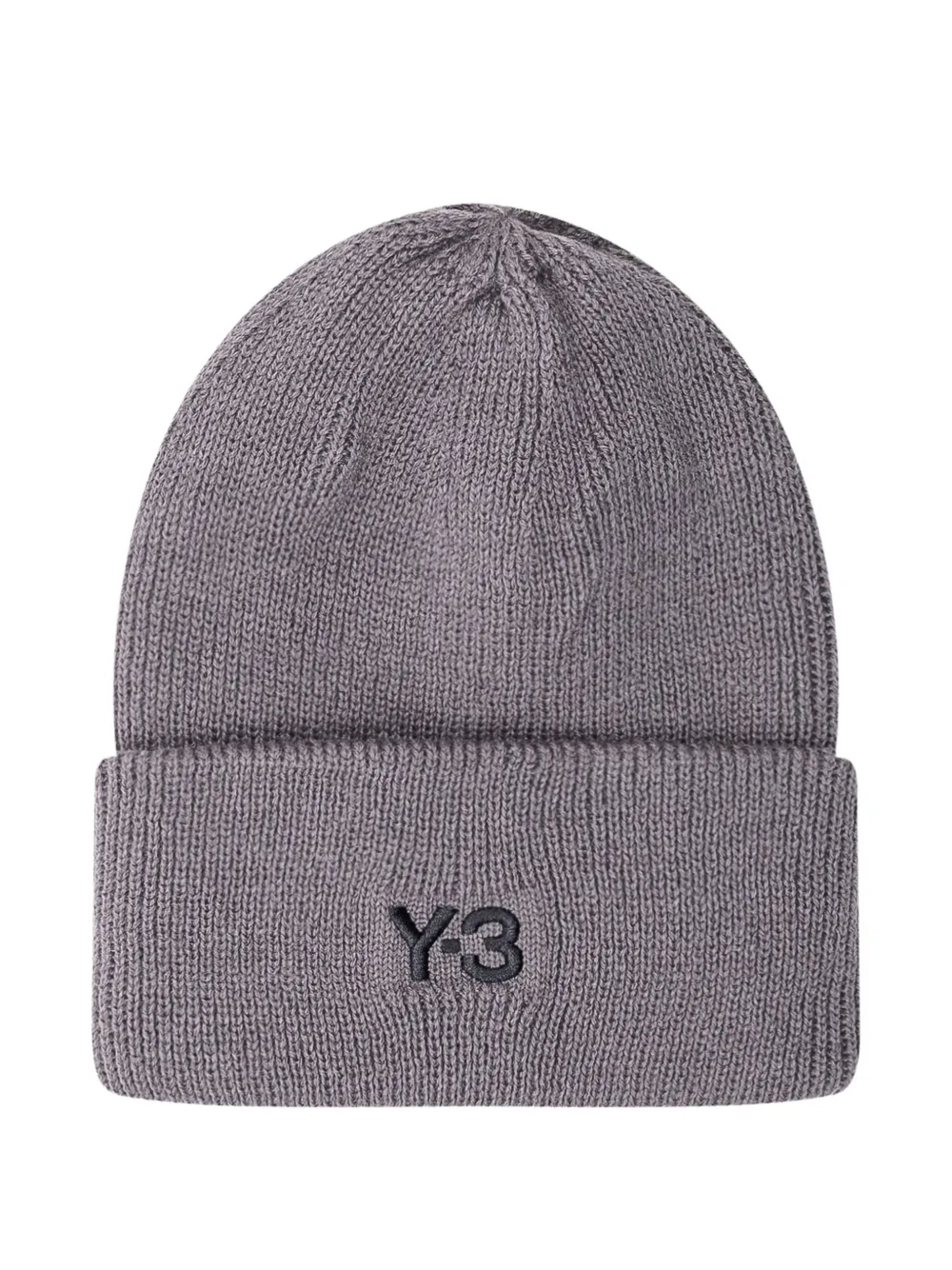 Y-3 Classic knitted beanie hat | Grey | Image 1