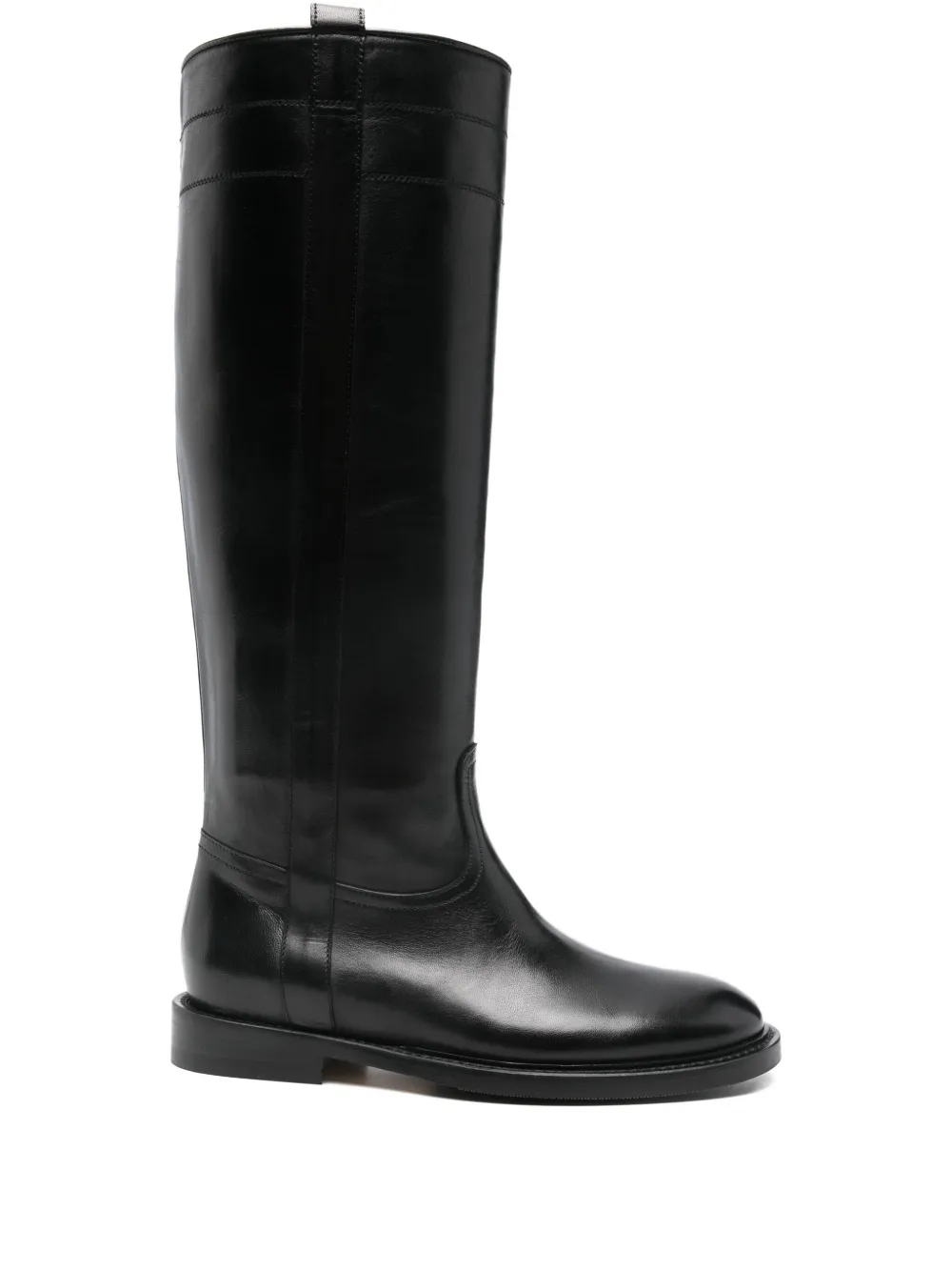 Anna F Leather Boots In Black