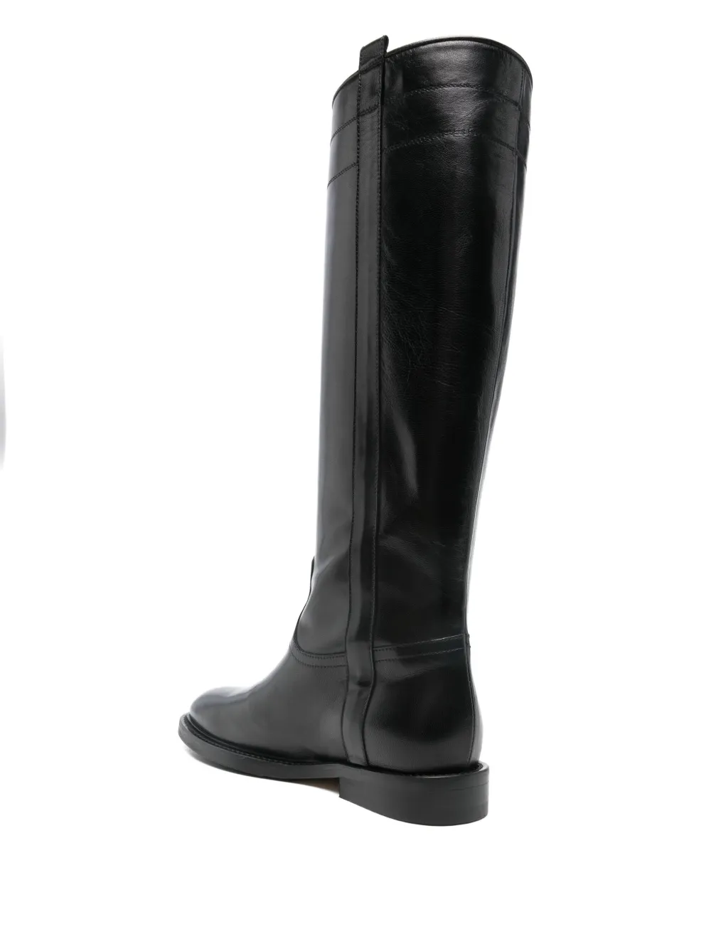 Anna F Leather Boots In Black