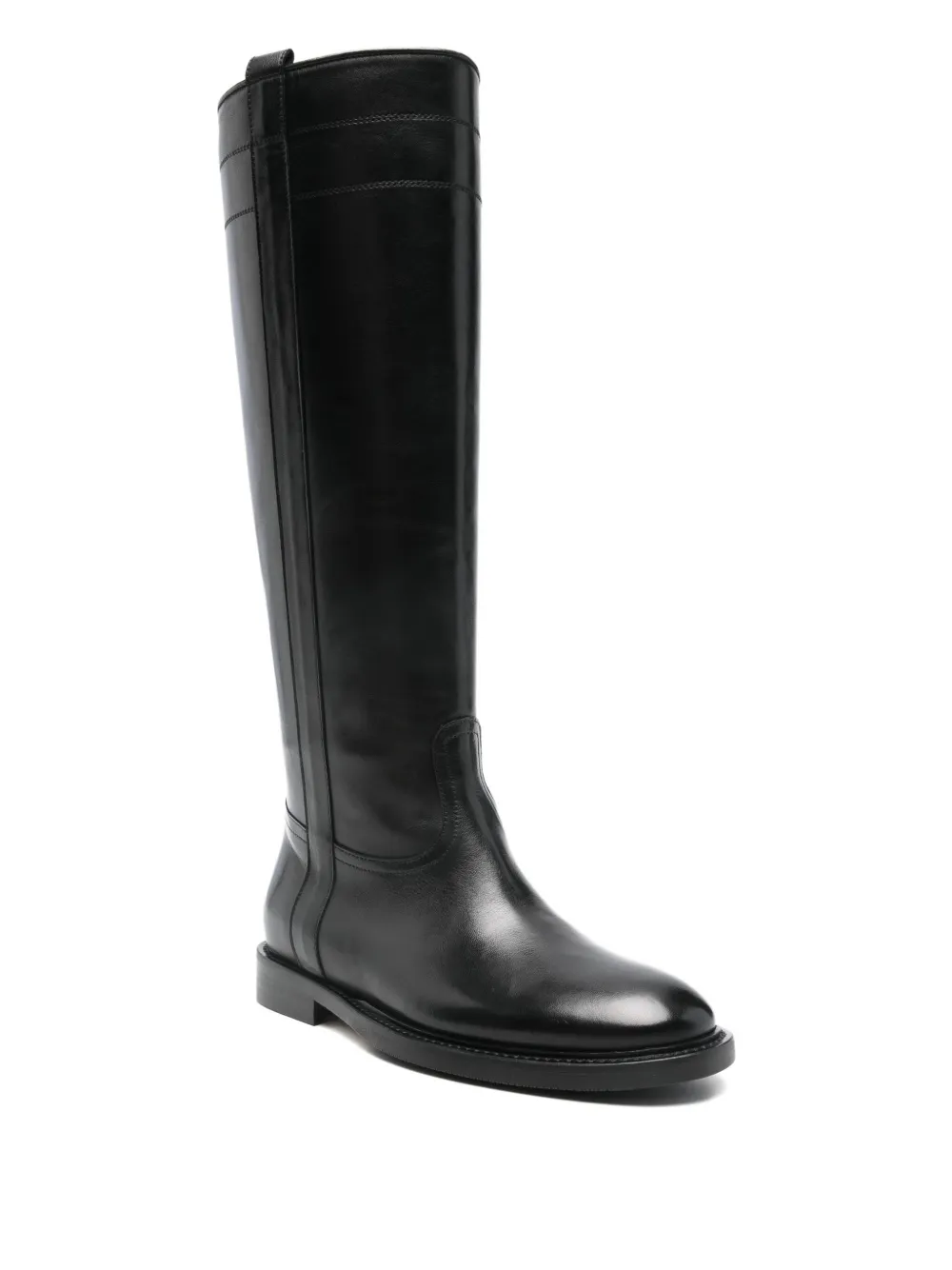 Anna F Leather Boots In Black