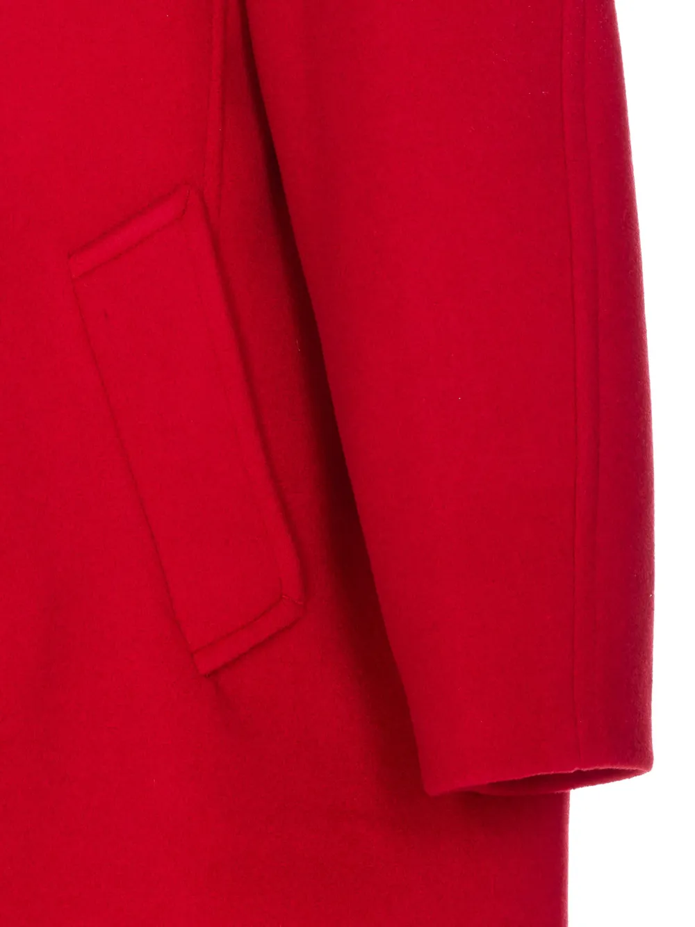 Filippa K Cocoon jas met knoop aan de voorkant Rood