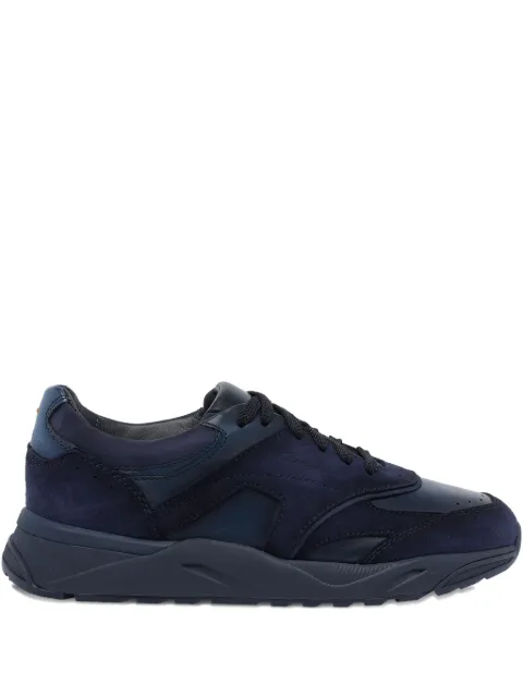 Santoni 绒面皮拼接运动鞋