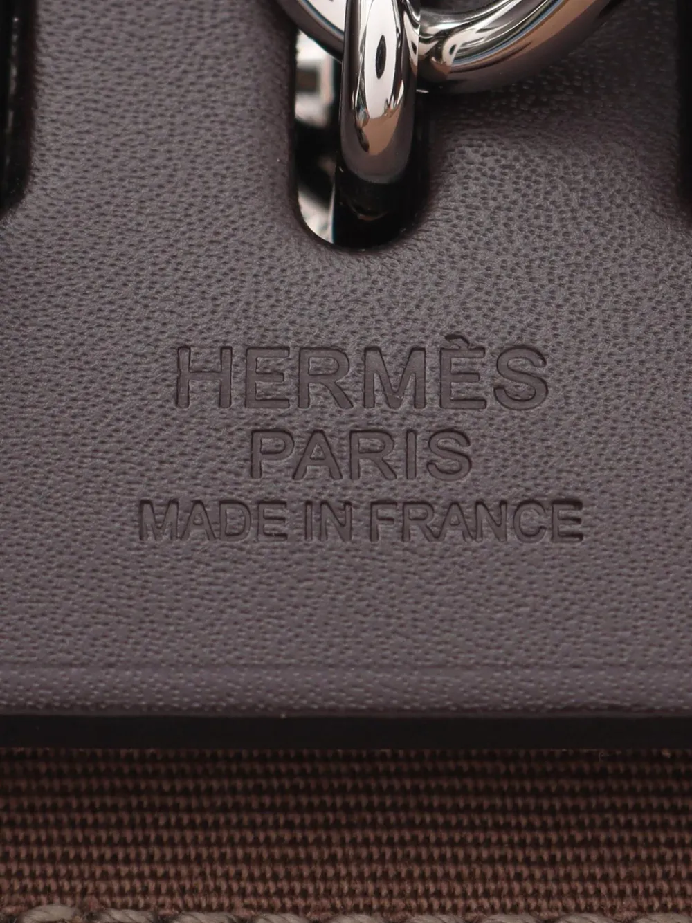 Pre-owned Hermes 2021 Toile And Vache Hunter Herbag Zip Pm Backpack In Brown