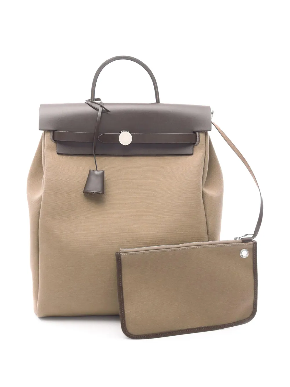 Hermès Pre-Owned 2021 Toile and Vache Hunter Herbag Zip PM backpack | Brown | Image 1