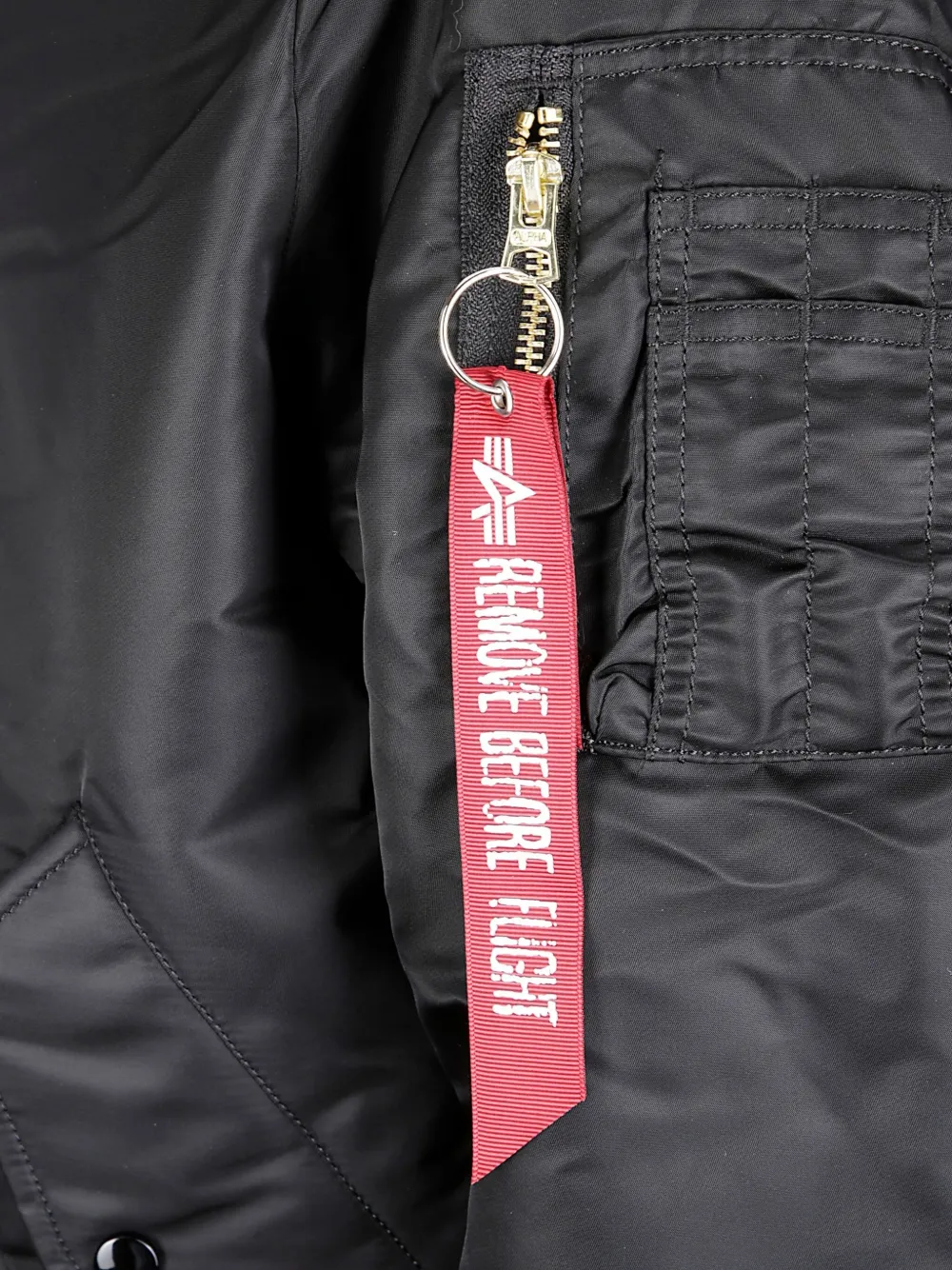 Alpha Industries MA-1 Heritage jack met rits Zwart