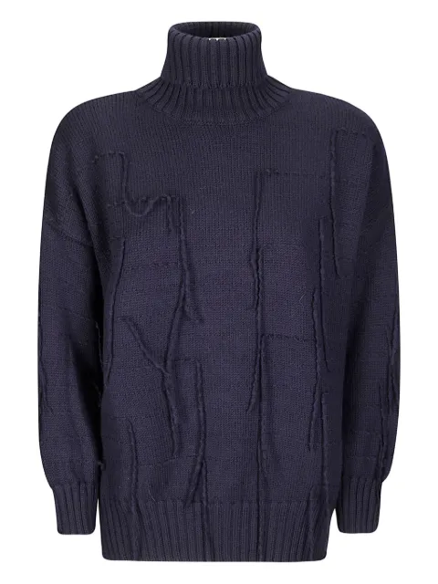 Archivio B fringed roll-neck sweater